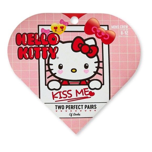 Hello Kitty Valentine's Adult 2 Pack Gift Box Socks - Picture 2 of 6